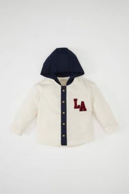 DEFACTO Baby Boy Hooded Gabardine Long Sleeve Shirt