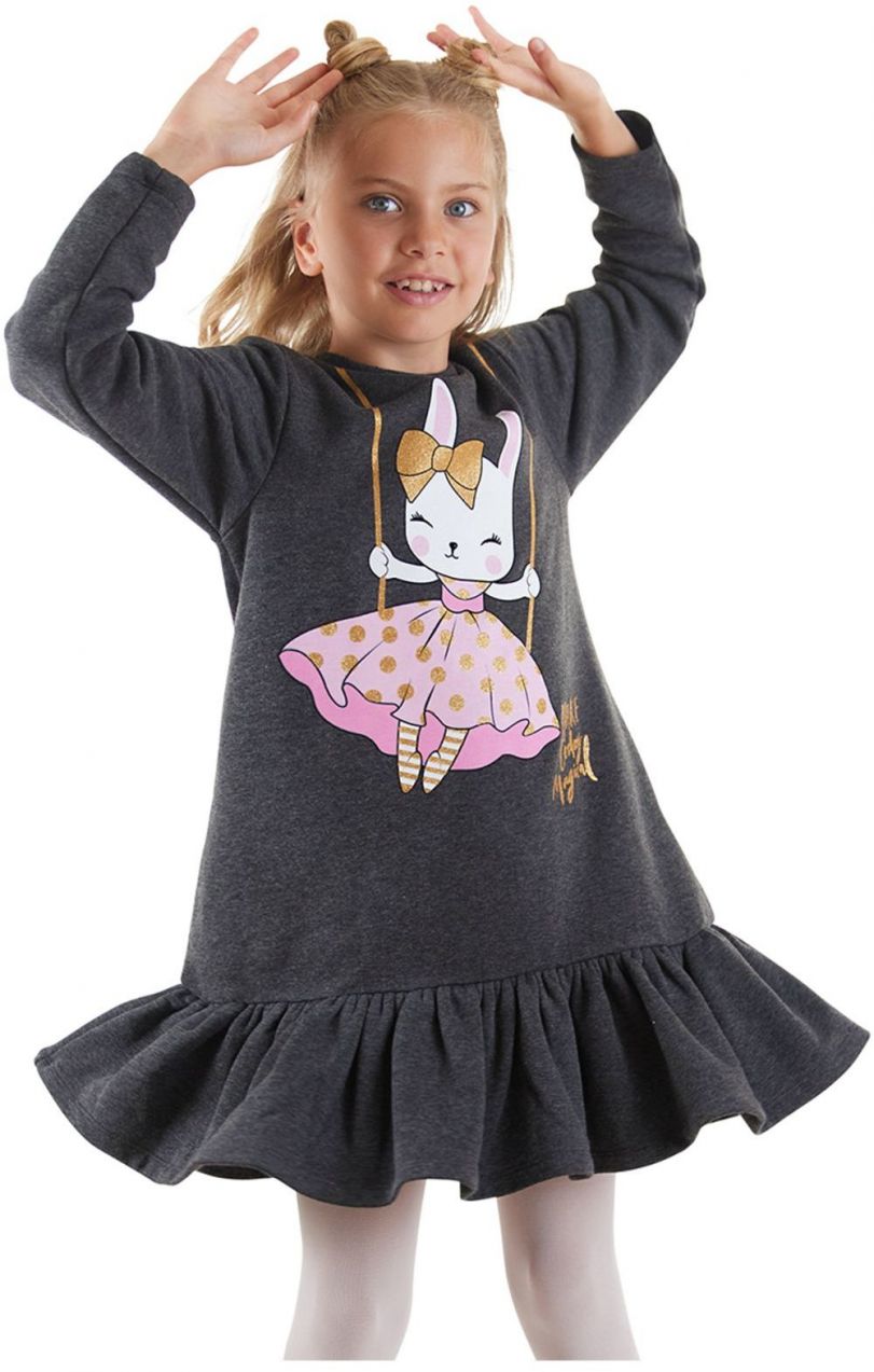 Denokids Glitter Rabbit Girl's Dress