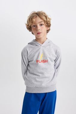 DEFACTO Boy's The Flash Thick Hooded Sweatshirt