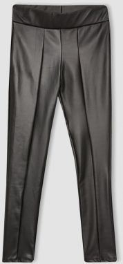DEFACTO Girl's Long Faux Leather Leggings