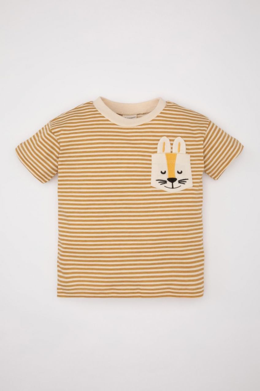 DEFACTO Baby Boy Striped Short Sleeve T-Shirt