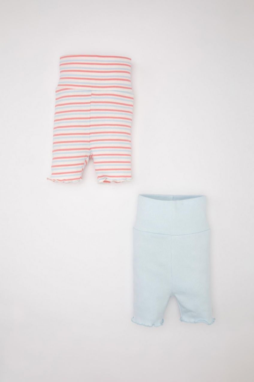 DEFACTO Baby Girl Striped Ribbed Camisole 2-Piece Shorts