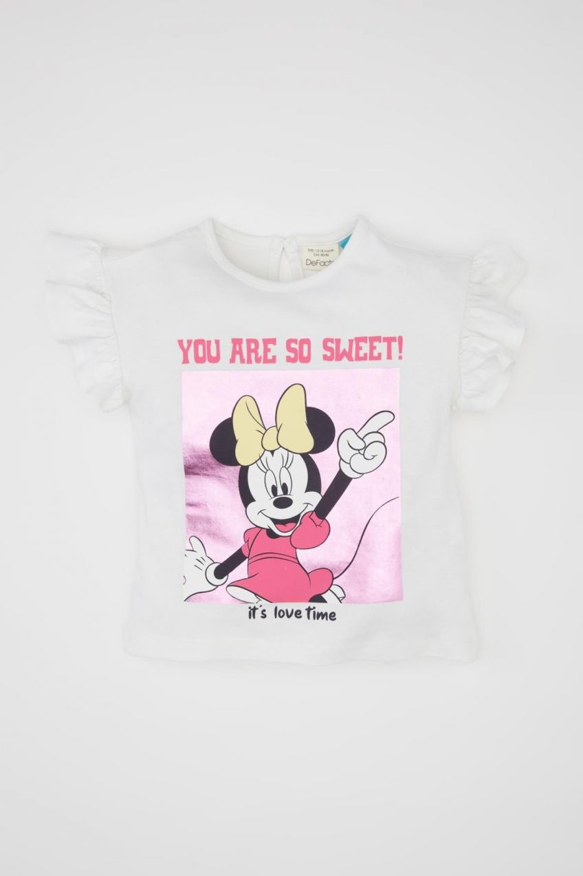 DEFACTO Baby Girl Disney Mickey & Minnie Short Sleeve T-shirt