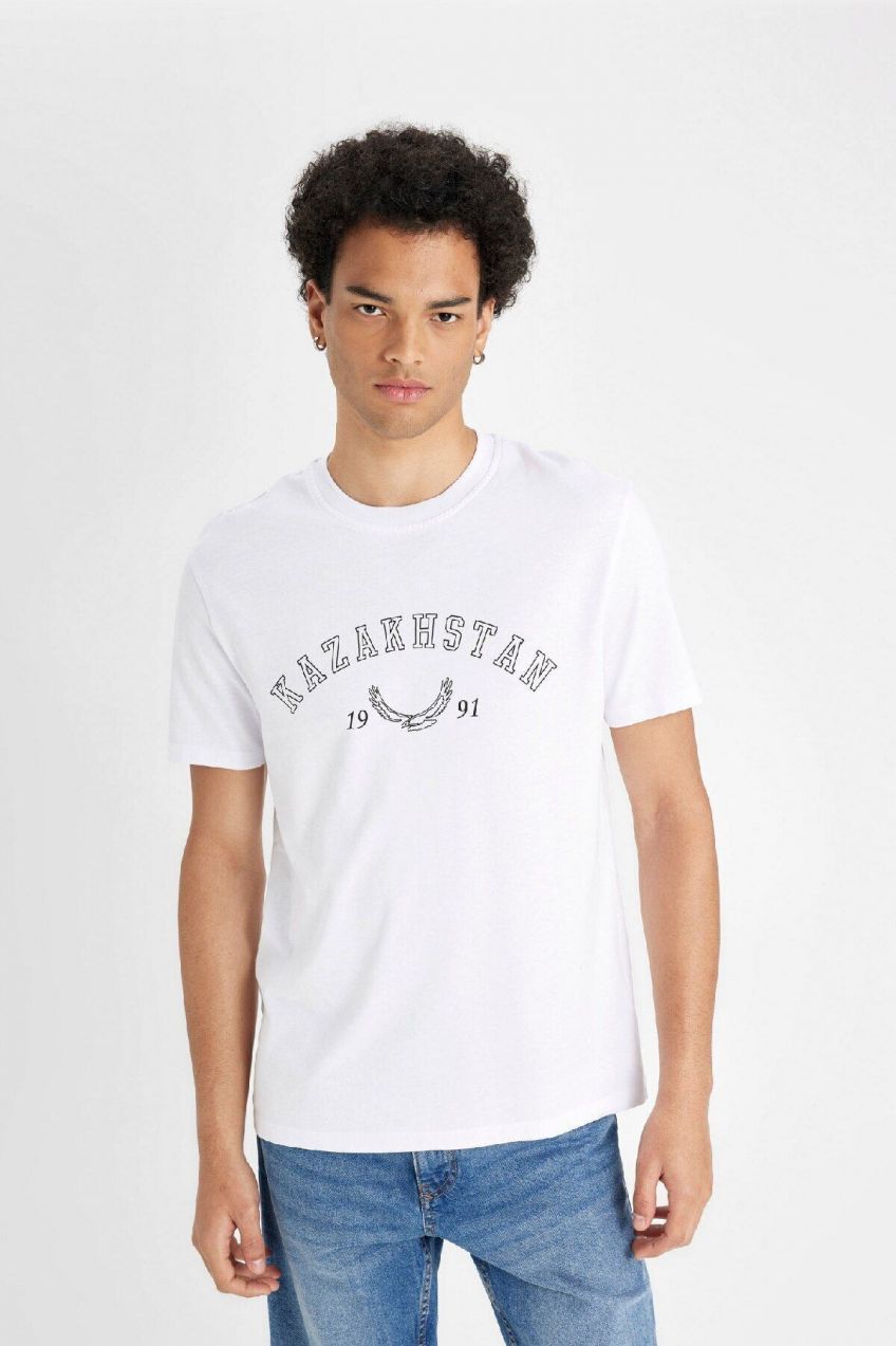 DEFACTO Regular Fit Crew Neck Printed Short Sleeve T-Shirt