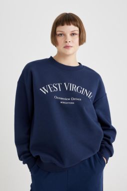 DEFACTO Relax Fit Crew Neck Printed Sweatshirt