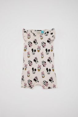 DEFACTO Baby Girl Newborn Disney Mickey & Minnie Ribbed Camisole Sleeveless Jumpsuit