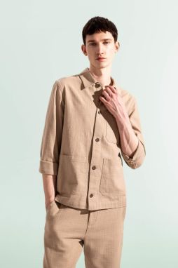 DEFACTO Regular Fit Polo Neck Cotton Shirt