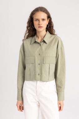 DEFACTO Regular Fit Basic Poplin Long Sleeve Shirt
