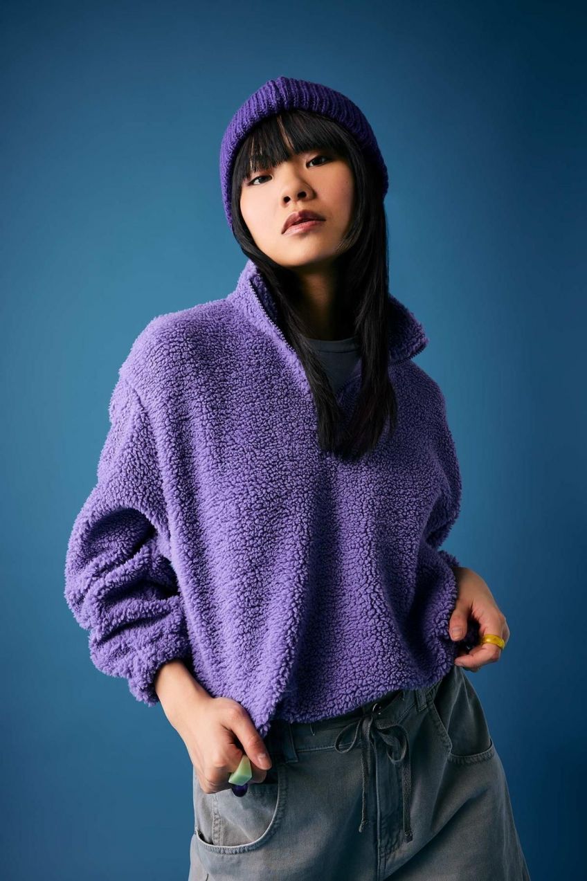 DEFACTO Cool Oversize Fit Plush Sweatshirt