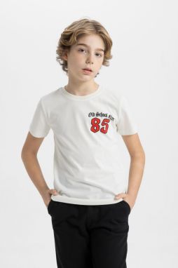 DEFACTO Boy's Crew Neck Printed Short Sleeve T-Shirt