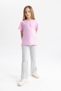 DEFACTO Girl's Flare Fit Ribbed Camisole Trousers