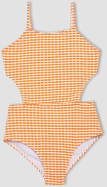 DEFACTO Girl's Checkered Swimsuit