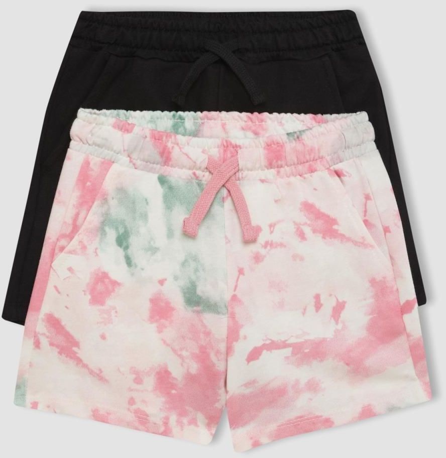 DEFACTO Girl's Printed 2-Piece Shorts
