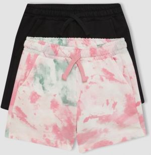 DEFACTO Girl's Printed 2-Piece Shorts