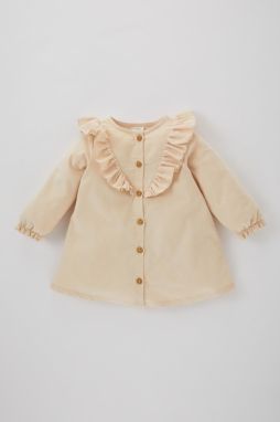 DEFACTO Baby Girl Long Sleeve Velvet Dress