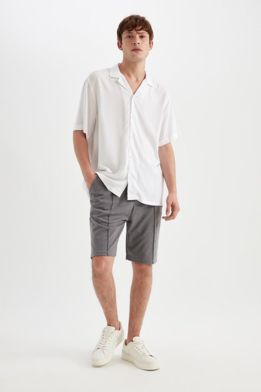 DEFACTO Relax Fit Combed Cotton Bermuda Shorts