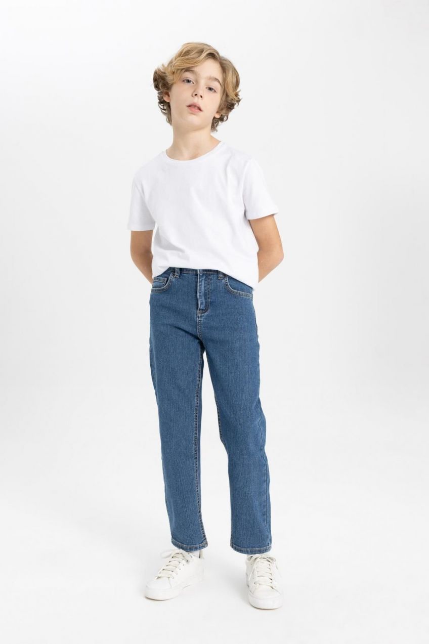 DEFACTO Boys' Loose Fit Standard Cuff Jeans