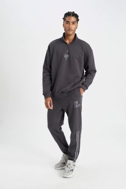 DeFactoFit NBA Chicago Bulls Standard Fit Pocket Straight Leg Thick Jogger Sweatpants