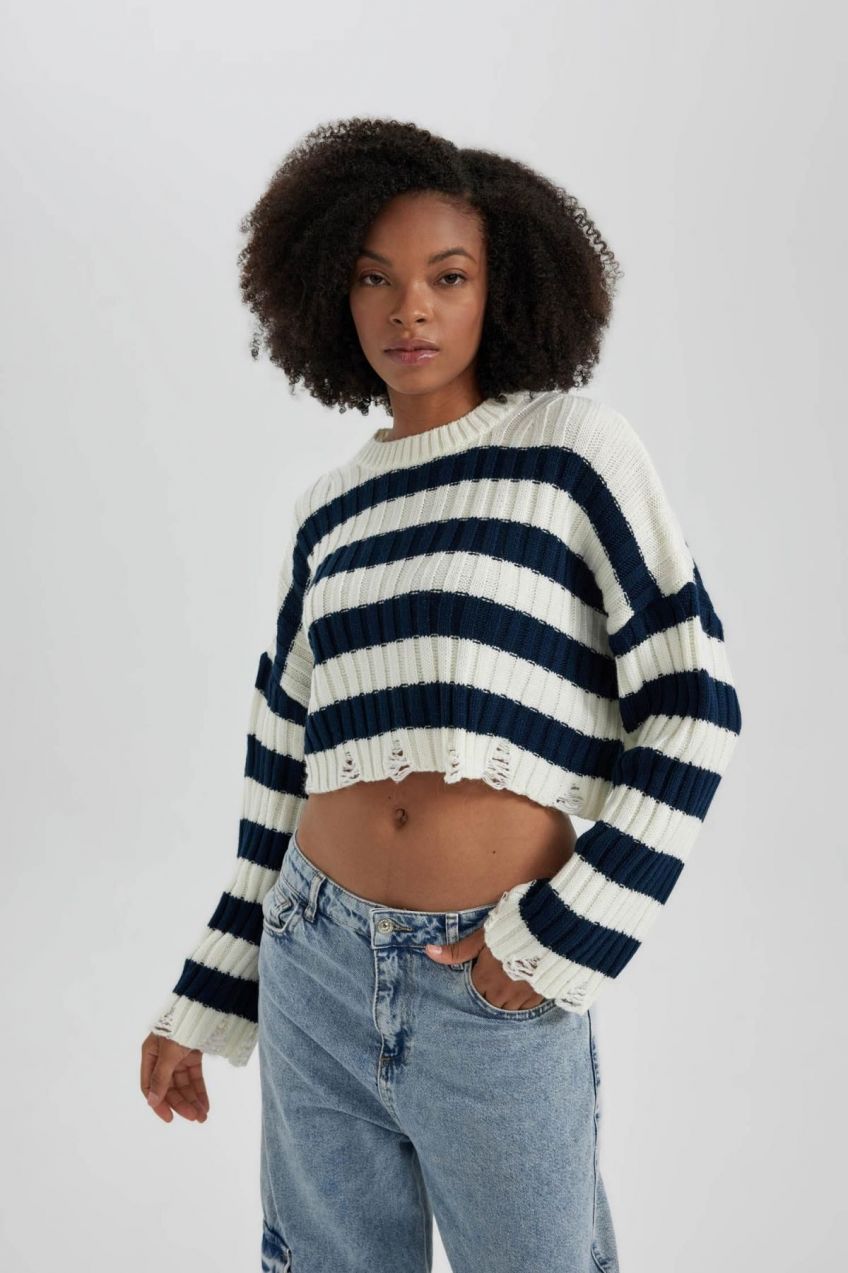 DEFACTO Regular Fit Crew Neck Sweater
