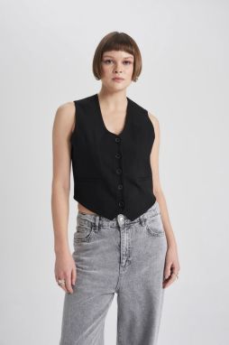 DEFACTO V Neck Blazer Vest