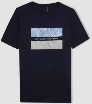 DEFACTO Regular Fit Crew Neck Printed Short Sleeve T-Shirt