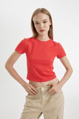 DEFACTO Cool Fitted Waffle Short Sleeve T-Shirt