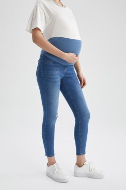 DEFACTO Skinny Fit Long Maternity Pants with Ripped Detail
