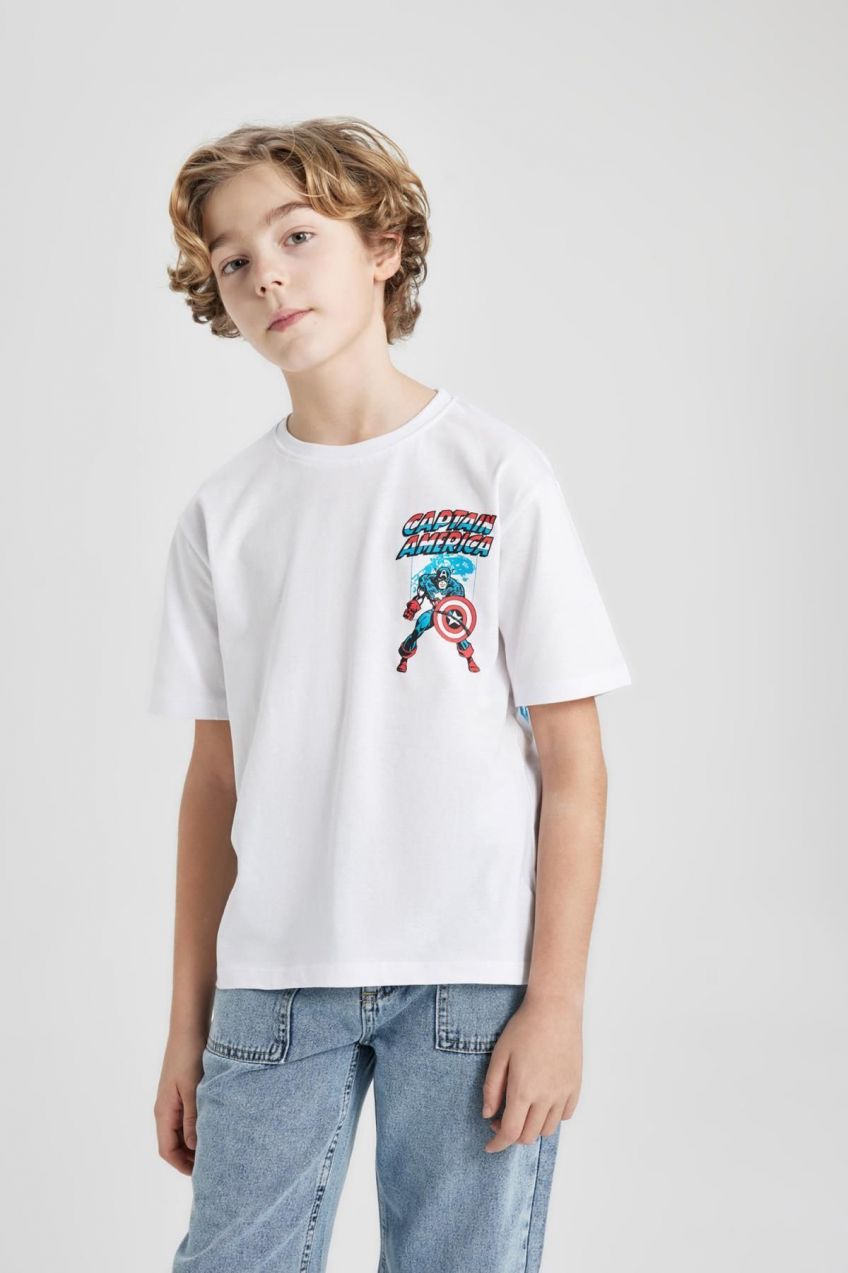 DEFACTO Boy's Marvel Comics Crew Neck Short Sleeve T-Shirt