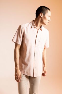 DEFACTO Regular Fit Polo Neck Short Sleeve 100% Cotton Shirt