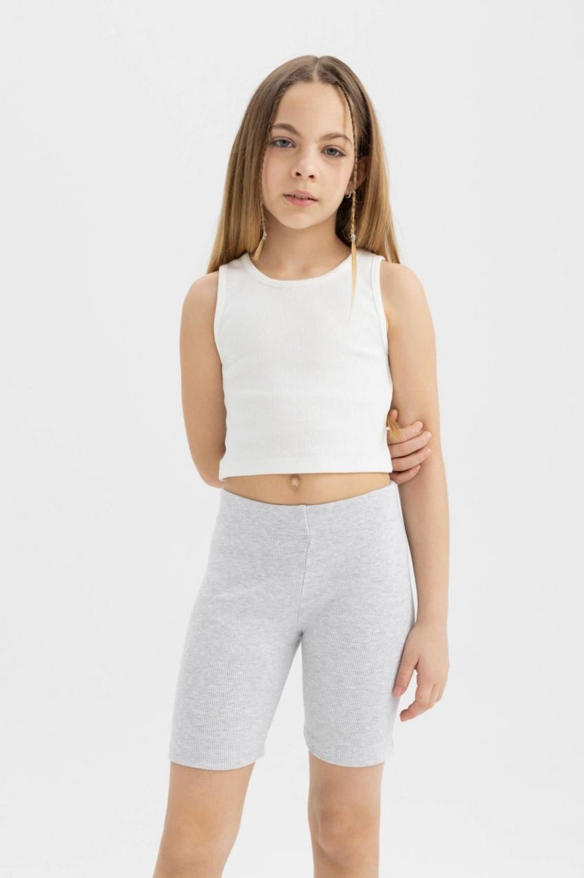 DEFACTO Girl's Biker Ribbed Camisole Tights
