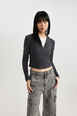 DEFACTO Coool Fitted Ribbed Camisole Cardigan