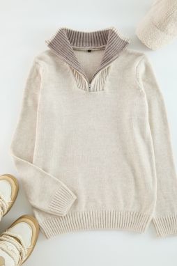 Trendyol Beige Regular Half Turtleneck Plain Knitwear Sweater