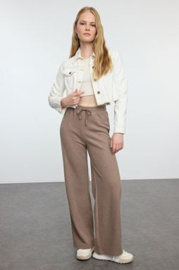 Trendyol Mink Wide Leg Thessaloniki Knitted Trousers