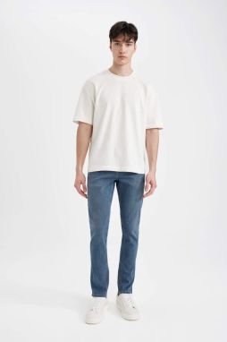 DEFACTO Carlo Skinny Fit Extra Slim Fit Normal Waist Extra Narrow Leg Jean Trousers