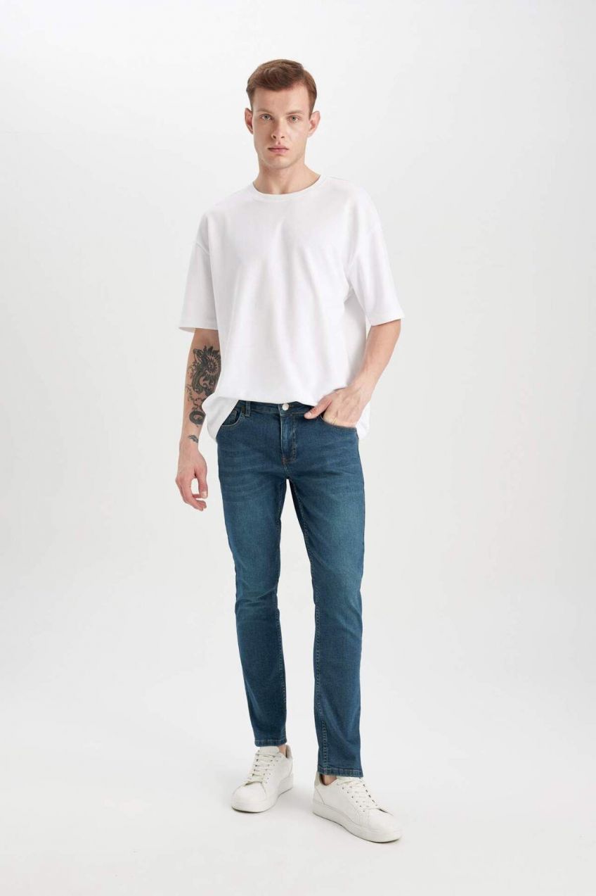 DEFACTO Pedro Slim Fit Slim Fit Normal Waist Narrow Leg Jean Trousers