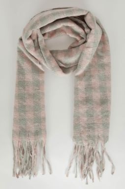 DEFACTO Women's Checkered Tasseled Knitwear Scarf