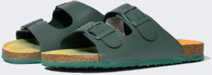 DEFACTO Boy's Flat Sole Double Striped Faux Leather Slippers