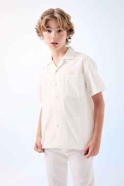 DEFACTO Boy Oversize Fit Polo Collar Short Sleeve Shirt