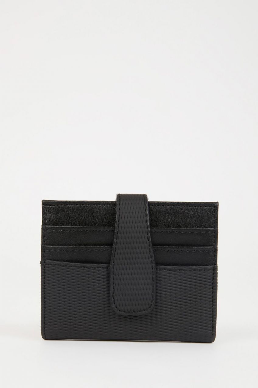DEFACTO Men's Magnetic Faux Leather Wallet