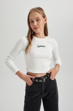 DEFACTO Cool Fitted Ribbed Camisole Long Sleeve T-Shirt