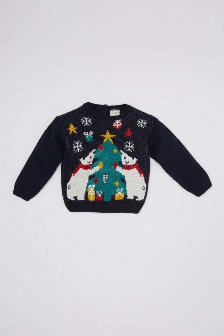 DEFACTO Baby Boy New Year Printed Sweater