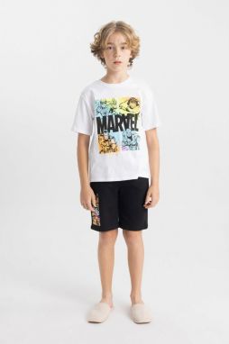DEFACTO Boy's Marvel Comics Short Sleeve T-Shirt Shorts 2-Piece Set