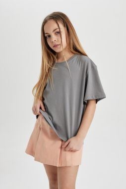 DEFACTO Girls Relax Fit Short Sleeve T-Shirt