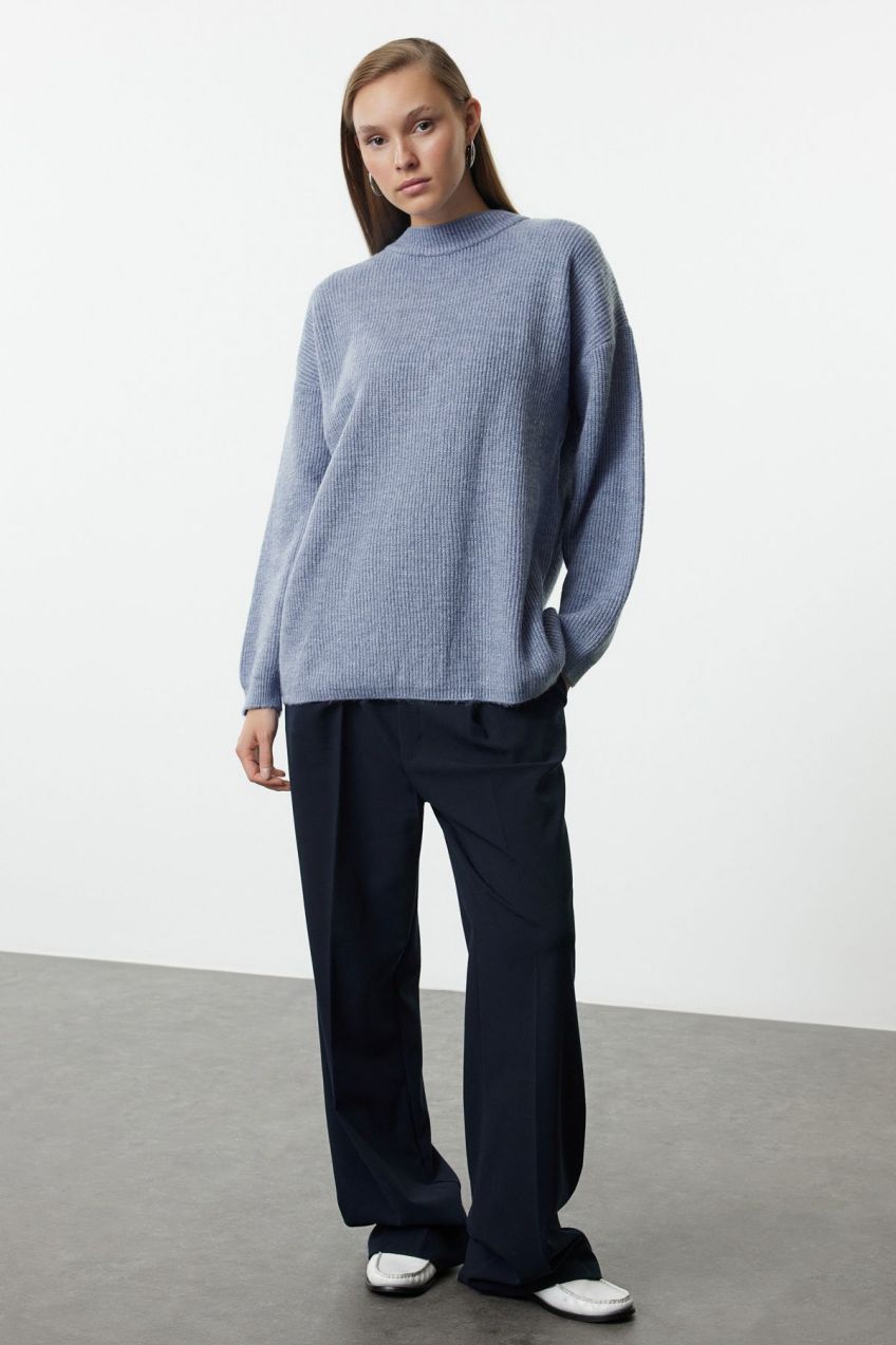Trendyol Indigo Knitwear Basic Sweater