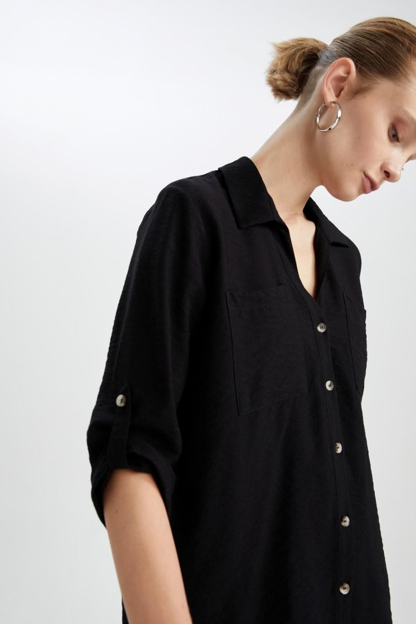 DEFACTO Regular Fit Pocket Epaulette Shirt Tunic