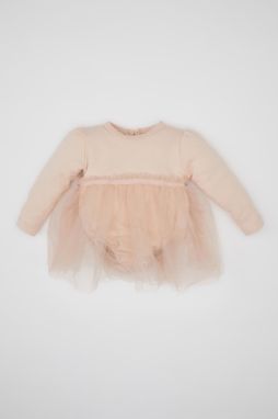 DEFACTO Baby Girl Newborn Long Sleeve Grip Jumpsuit