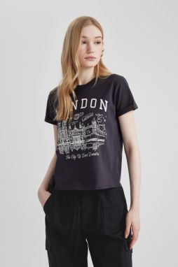 DEFACTO Cool Fitted Printed Short Sleeve T-Shirt