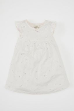 DEFACTO Baby Girl Star Patterned Short Sleeve Combed Cotton Pajama Set