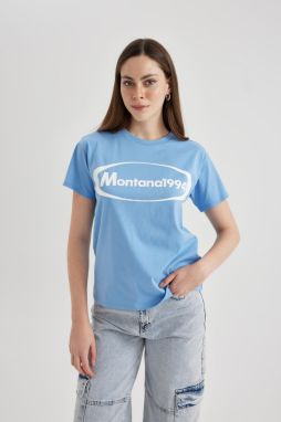 DEFACTO Regular Fit Crew Neck Printed Short Sleeve T-Shirt