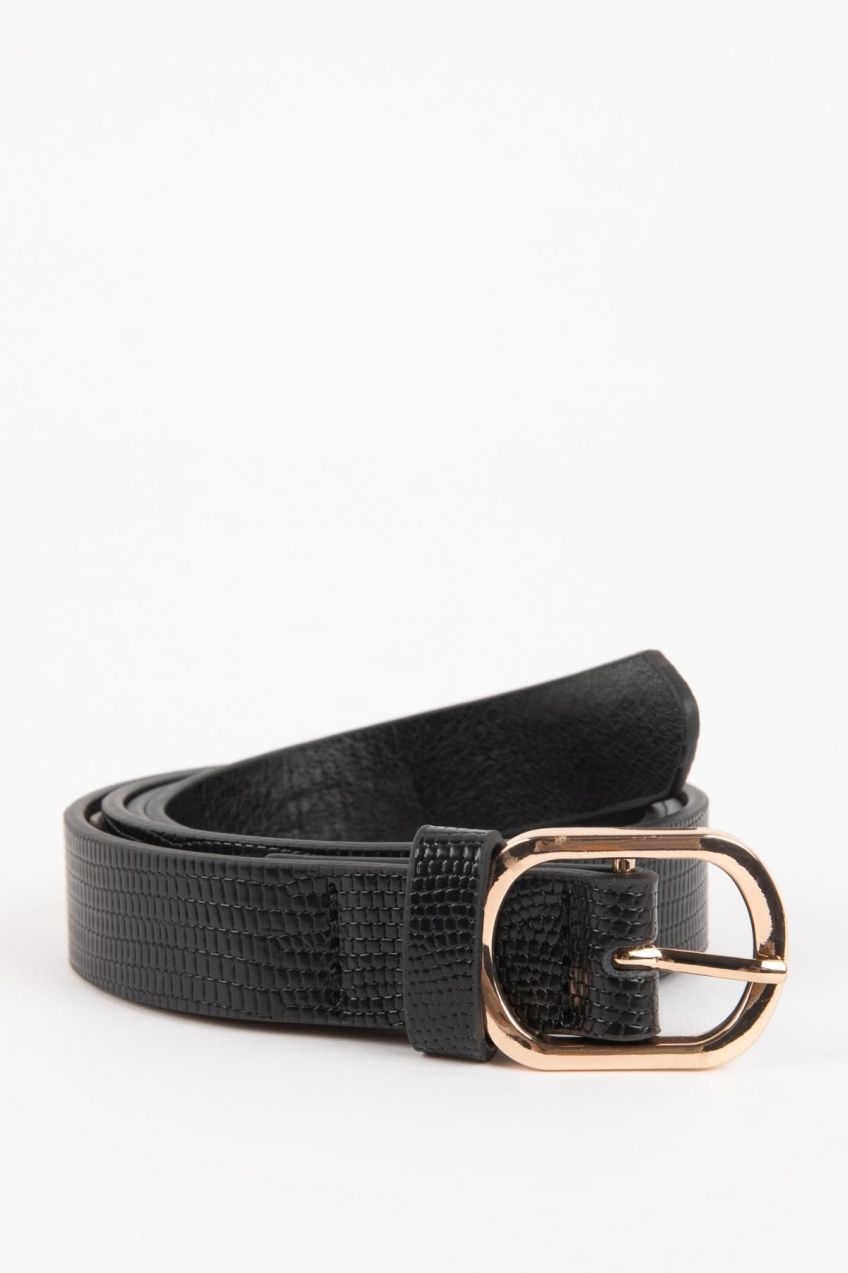 DEFACTO Women's Faux Leather Classic Belt